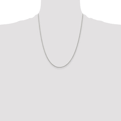 22 Inch Sterling Silver 1.6mm Loose Rope Chain Necklace