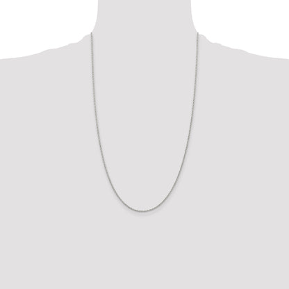 26 Inch Sterling Silver 1.6mm Loose Rope Chain Necklace