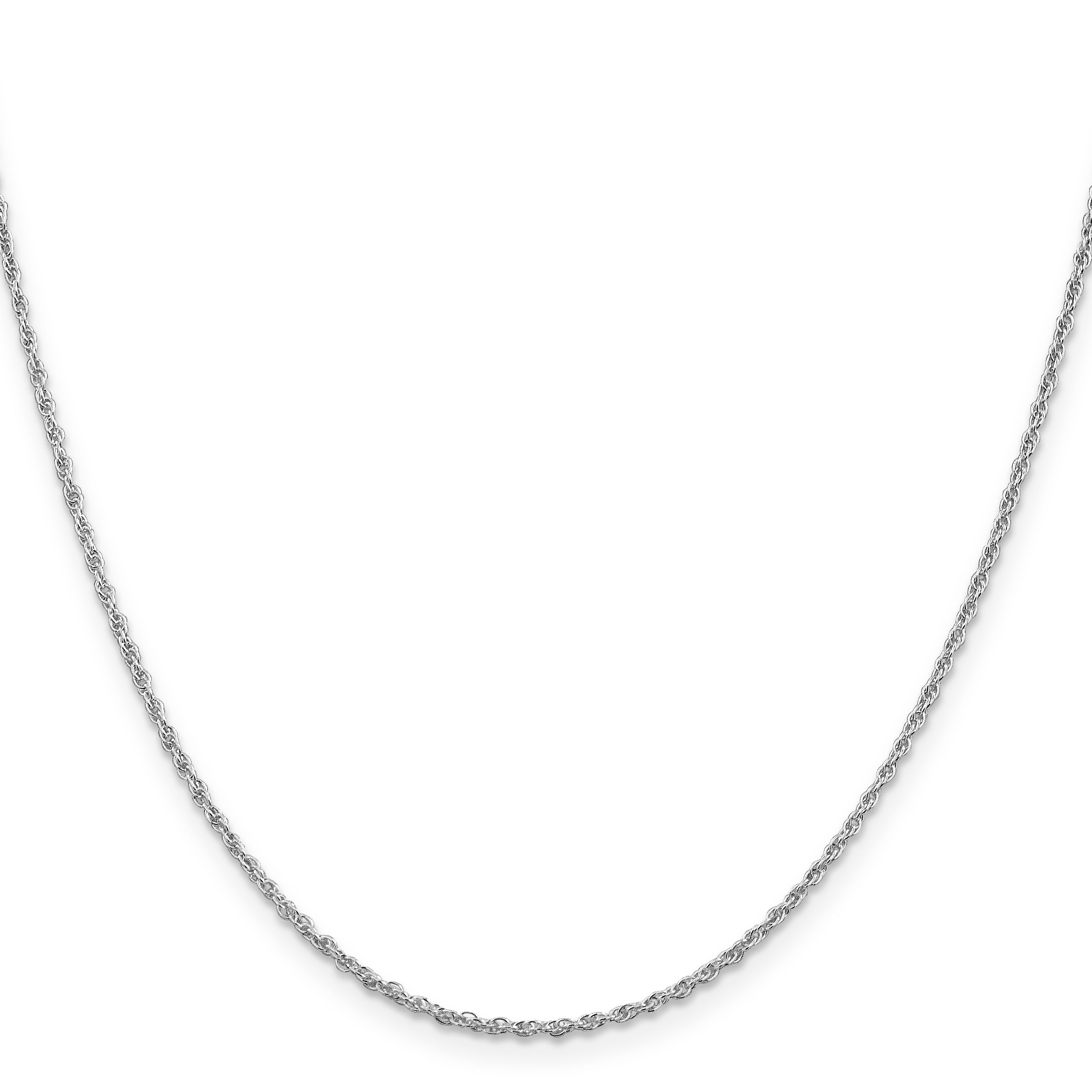 18 Inch Sterling Silver Rhodium-Plated 1.6mm Loose Rope Chain Necklace