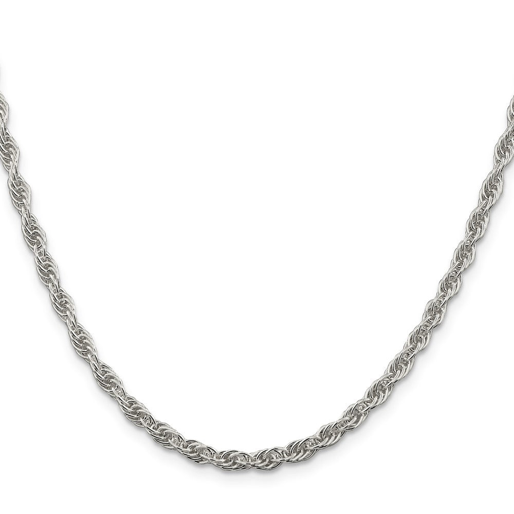 20 Inch Sterling Silver 3.8mm Loose Rope Chain Necklace