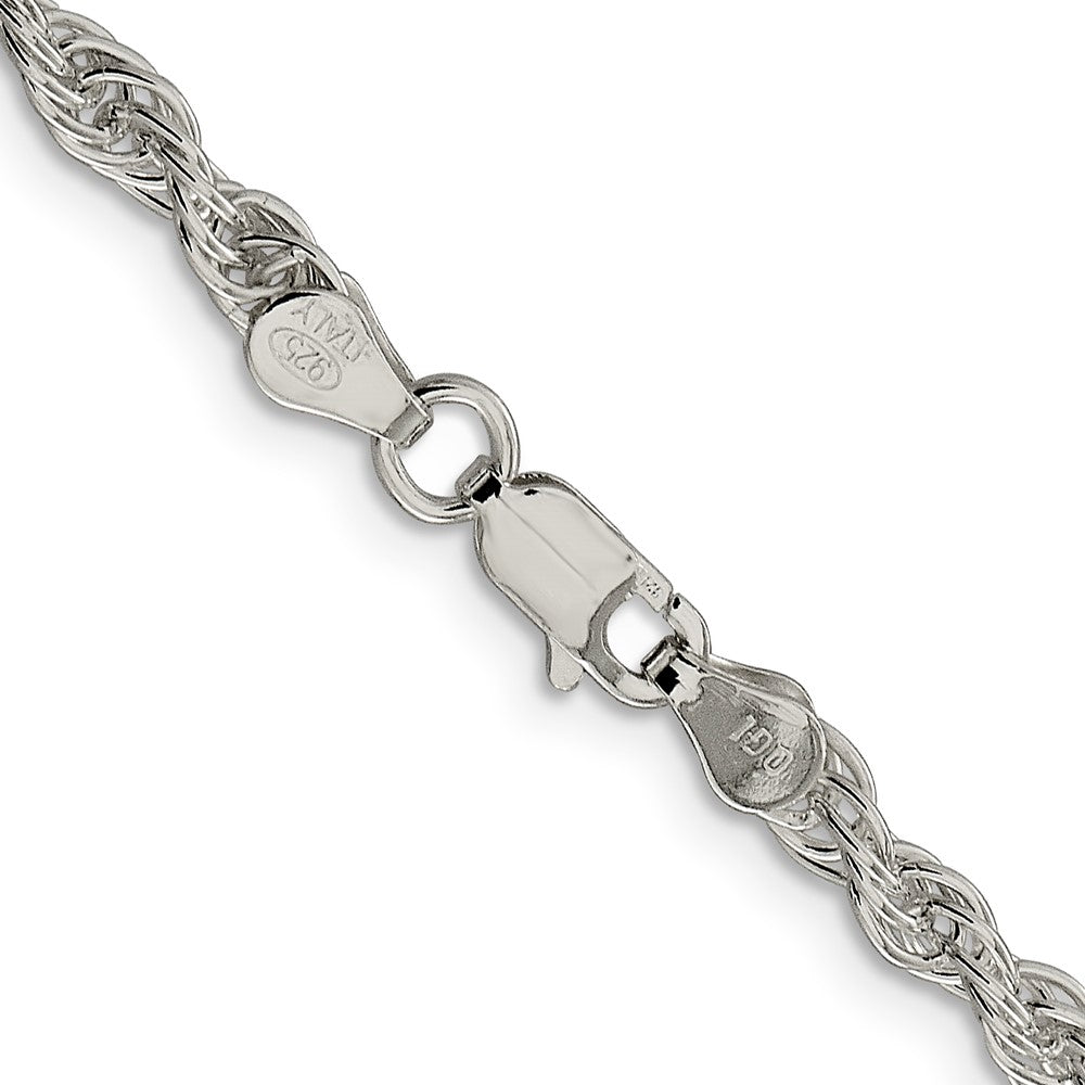 20 Inch Sterling Silver 3.8mm Loose Rope Chain Necklace