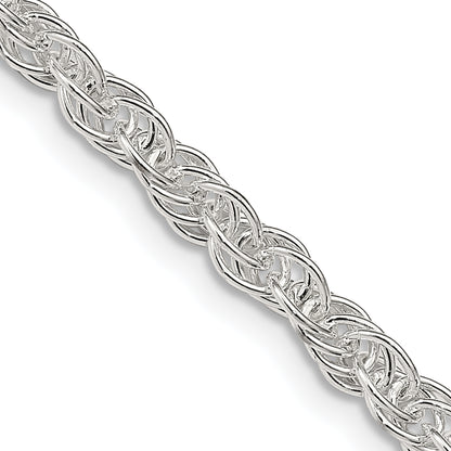 30 Inch Sterling Silver 3.8mm Loose Rope Chain Necklace