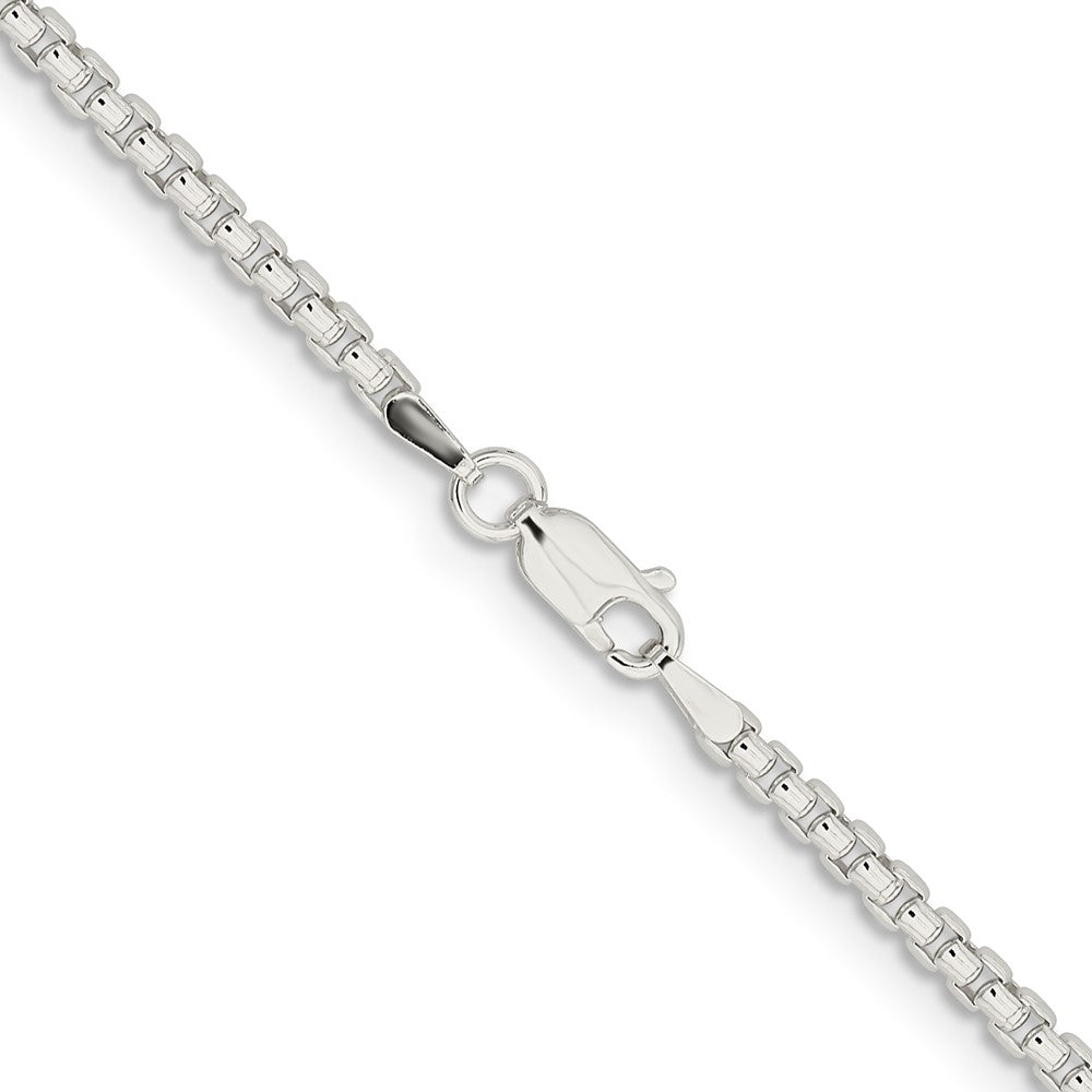 24 Inch Sterling Silver 2.6mm Round Box Chain Necklace