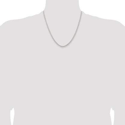 20 Inch Sterling Silver 2.6mm Round Box Chain Necklace