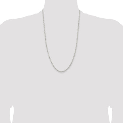 26 Inch Sterling Silver 2.6mm Round Box Chain Necklace