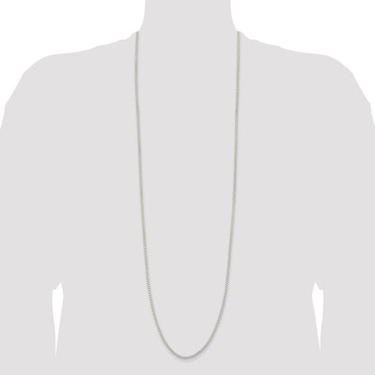 42 Inch Sterling Silver 2.6mm Round Box Chain Necklace