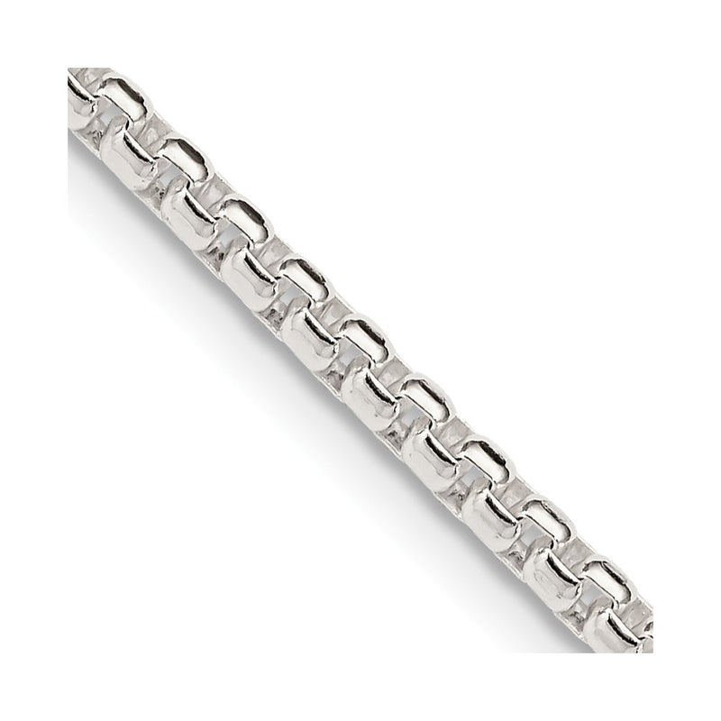 26 Inch Sterling Silver 2.6mm Round Box Chain Necklace