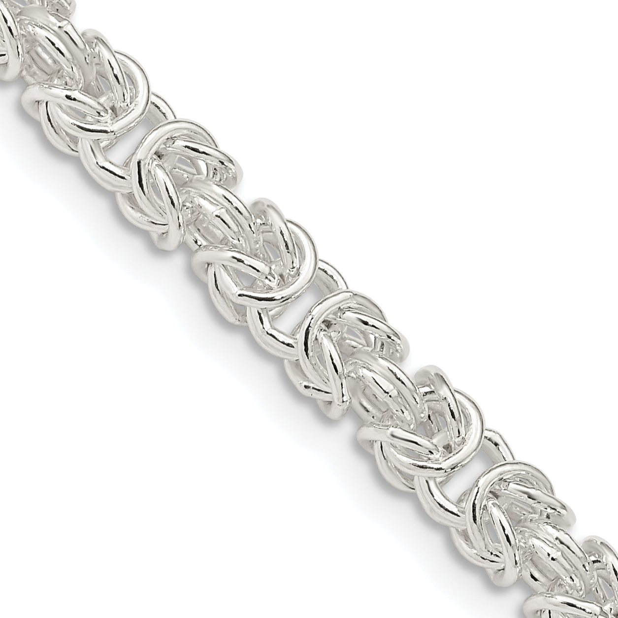 20 Inch Sterling Silver 4.75mm Rounded Byzantine Chain