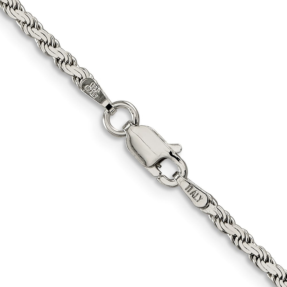 22 Inch Sterling Silver 2.25mm Flat Rope Chain Necklace