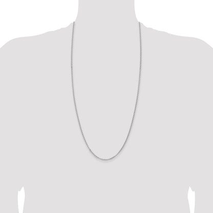 30 Inch Sterling Silver Rhodium-Plated 2.8mm Rolo Chain Necklace