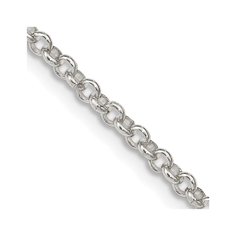 28 Inch Sterling Silver 2.8mm Rolo Chain Necklace