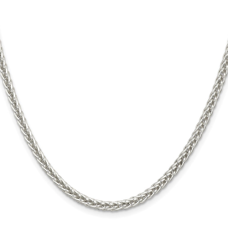 20 Inch Sterling Silver 3mm Square Spiga Chain Necklace