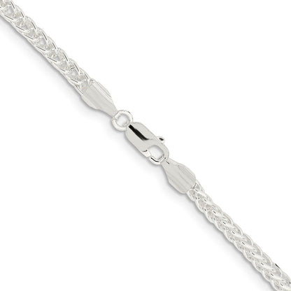 18 Inch Sterling Silver 3mm Square Spiga Chain Necklace