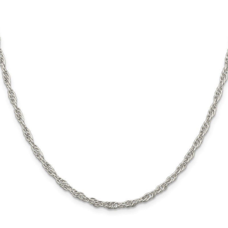 30 Inch Sterling Silver 2.75mm Loose Rope Chain Necklace