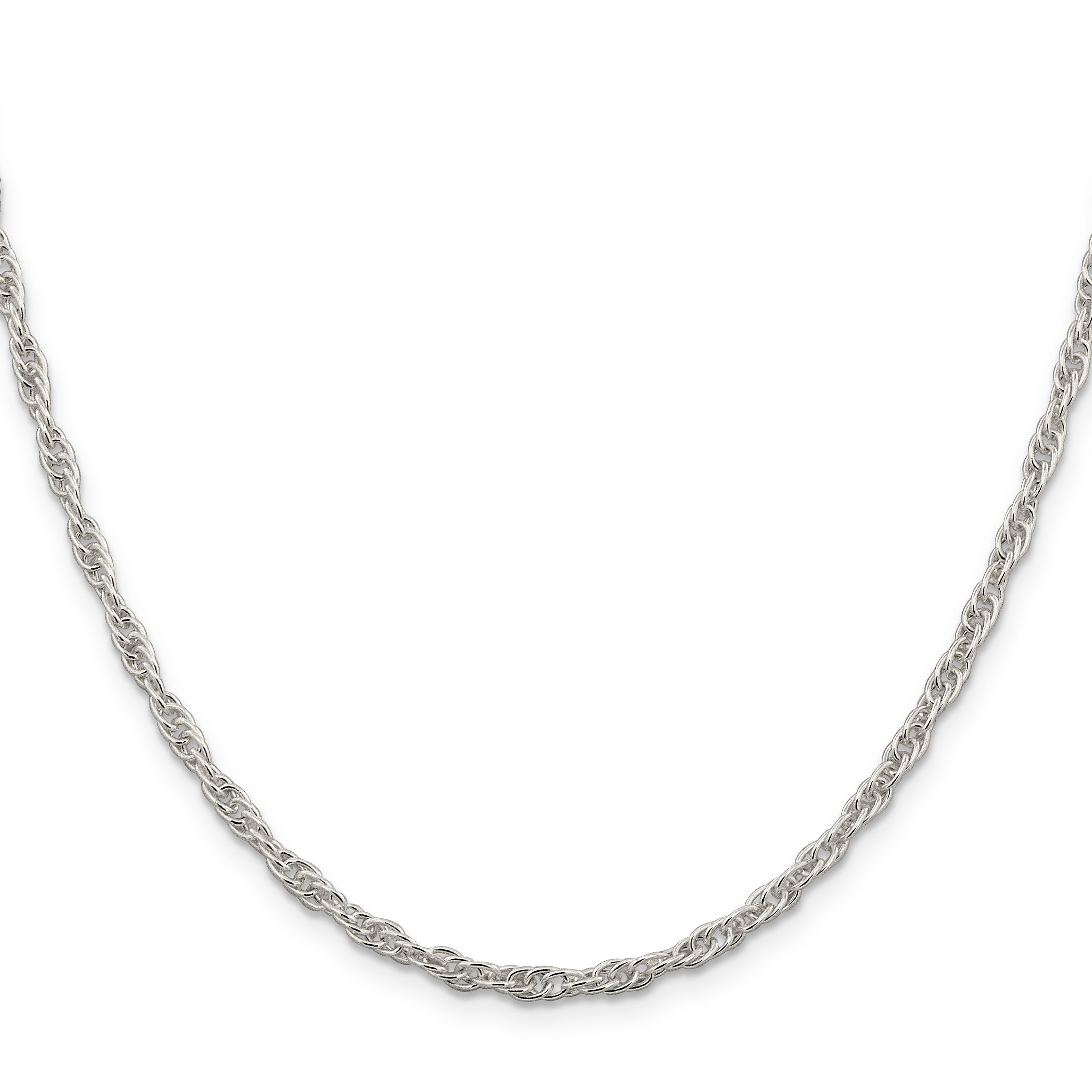 20 Inch Sterling Silver 2.75mm Loose Rope Chain Necklace