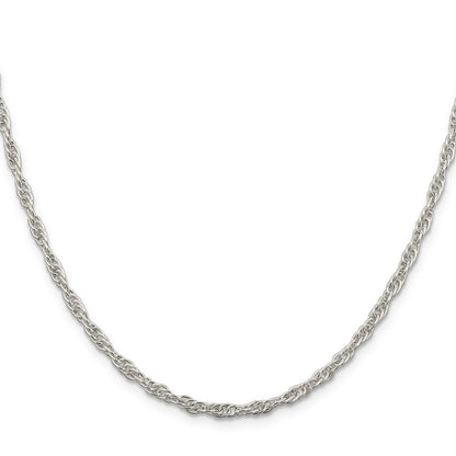 20 Inch Sterling Silver 2.75mm Loose Rope Chain Necklace
