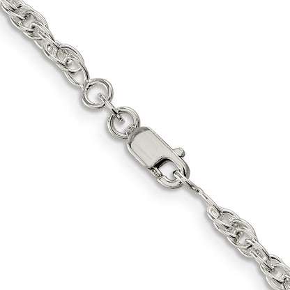 24 Inch Sterling Silver 2.75mm Loose Rope Chain Necklace