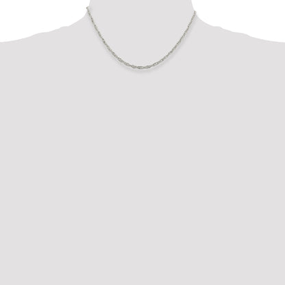 16 Inch Sterling Silver 2.75mm Loose Rope Chain Necklace