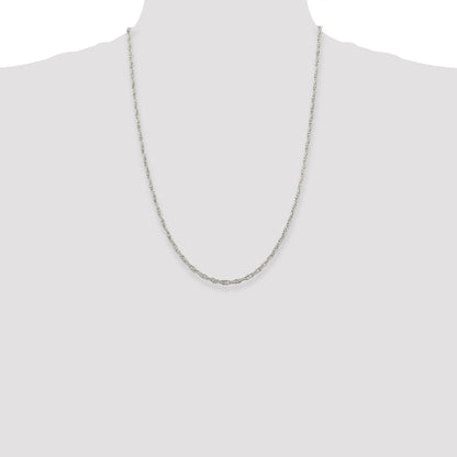 24 Inch Sterling Silver 2.75mm Loose Rope Chain Necklace