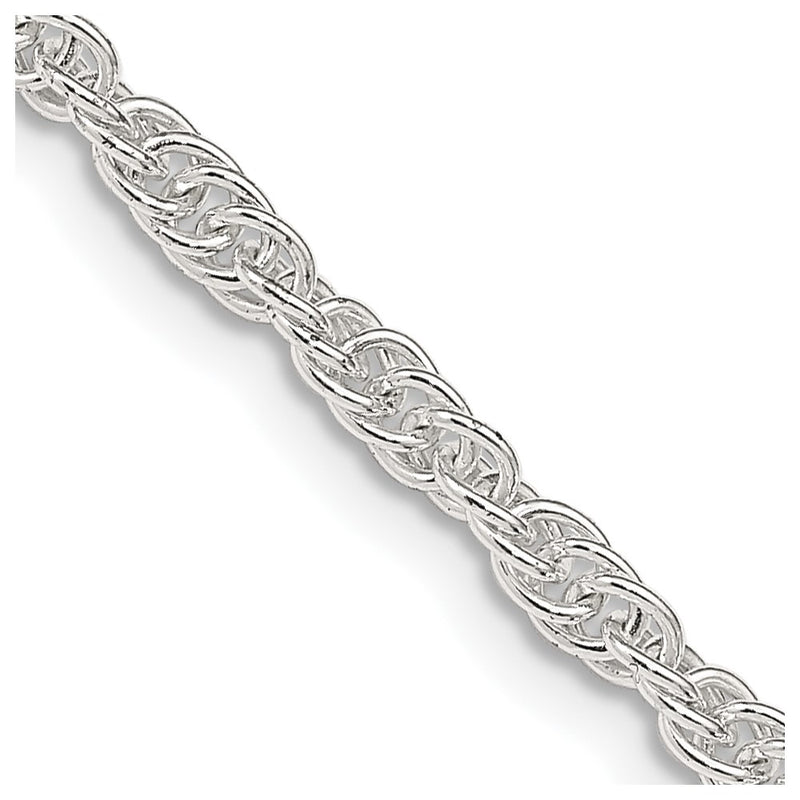 30 Inch Sterling Silver 2.75mm Loose Rope Chain Necklace