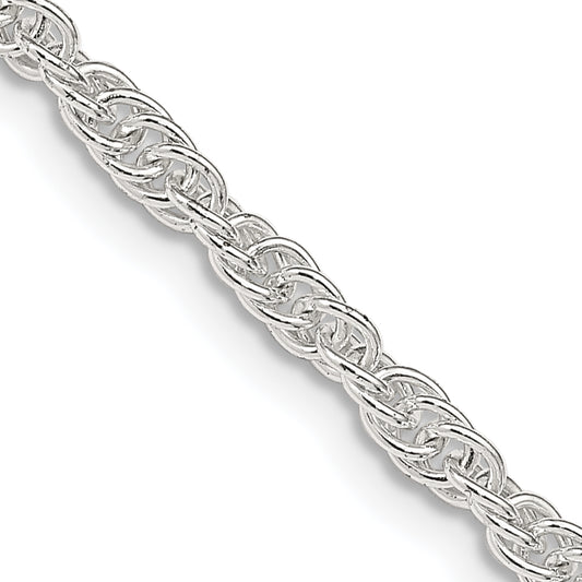 30 Inch Sterling Silver 2.75mm Loose Rope Chain Necklace