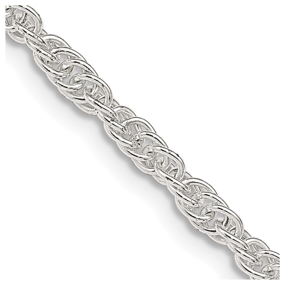 16 Inch Sterling Silver 2.75mm Loose Rope Chain Necklace