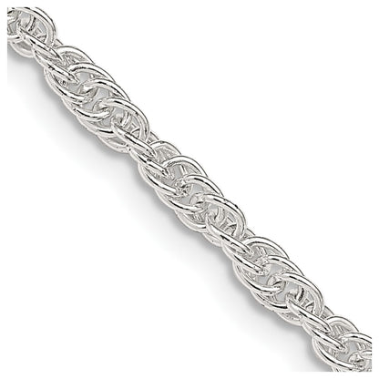 16 Inch Sterling Silver 2.75mm Loose Rope Chain Necklace