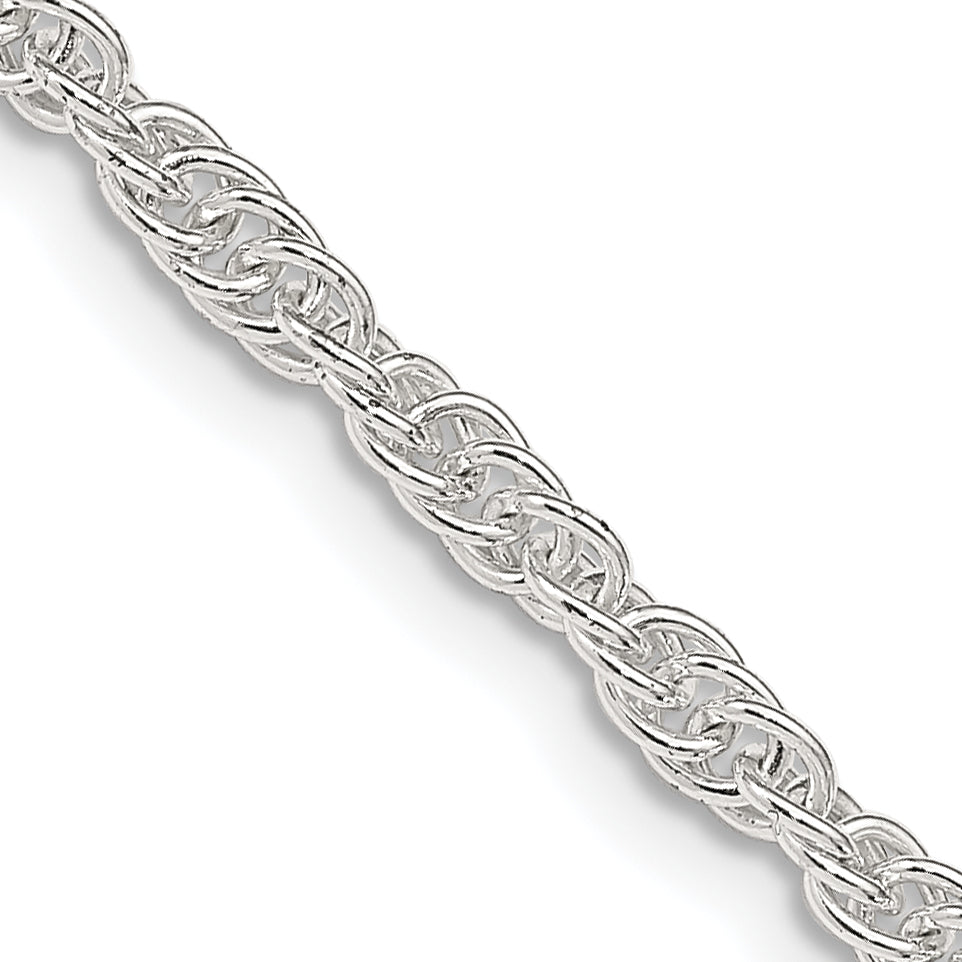 18 Inch Sterling Silver 2.75mm Loose Rope Chain Necklace
