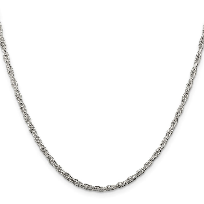 30 Inch Sterling Silver 2.5mm Loose Rope Chain Necklace