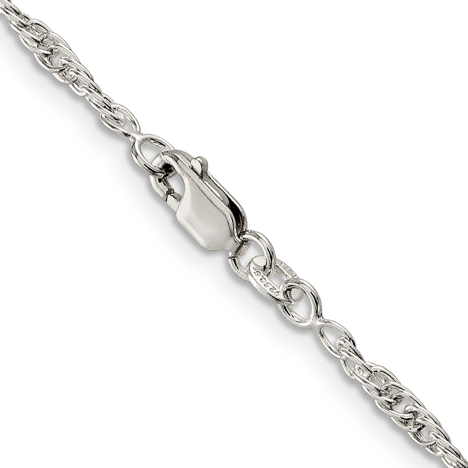 24 Inch Sterling Silver 2.5mm Loose Rope Chain Necklace