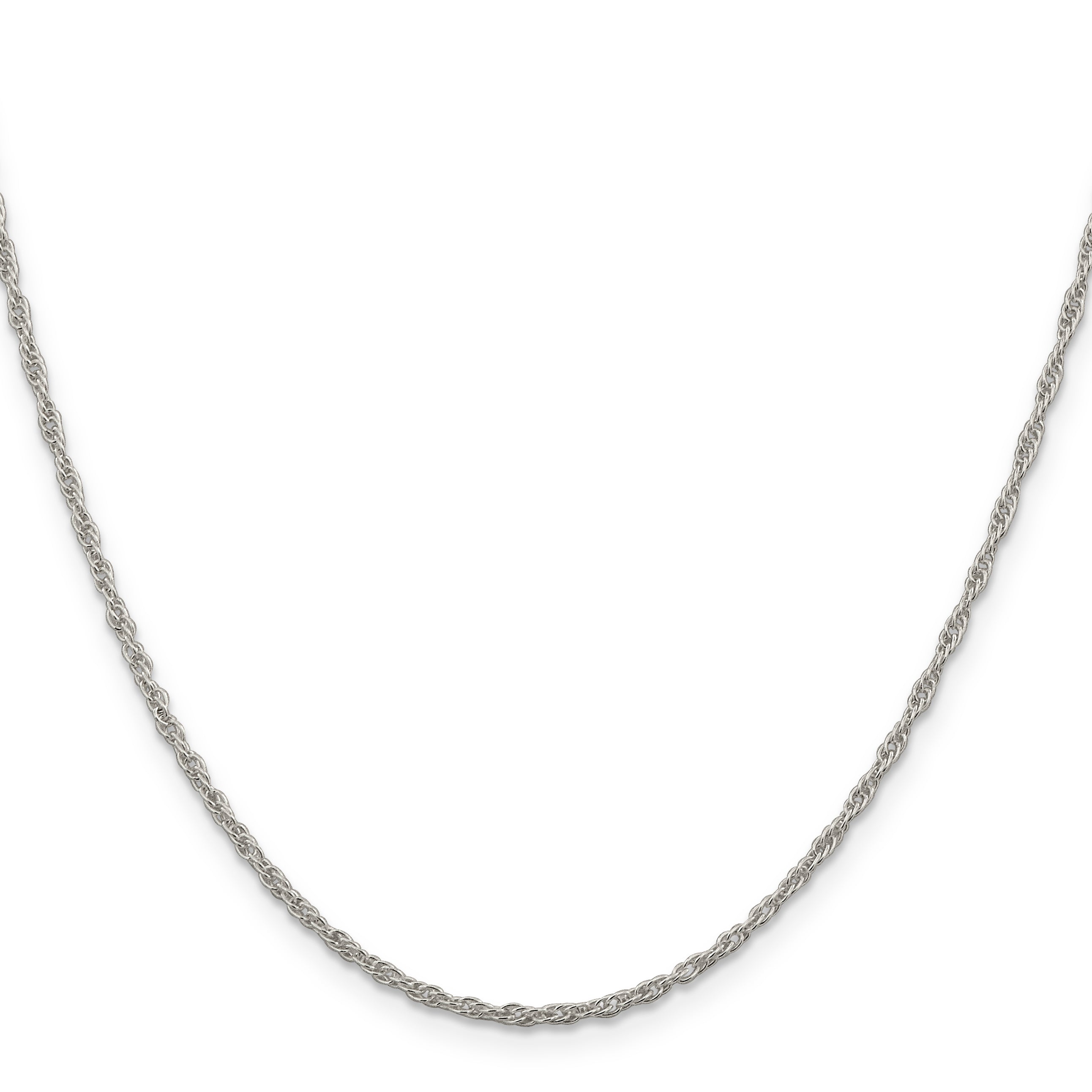 30 Inch Sterling Silver 1.95mm Loose Rope Chain Necklace