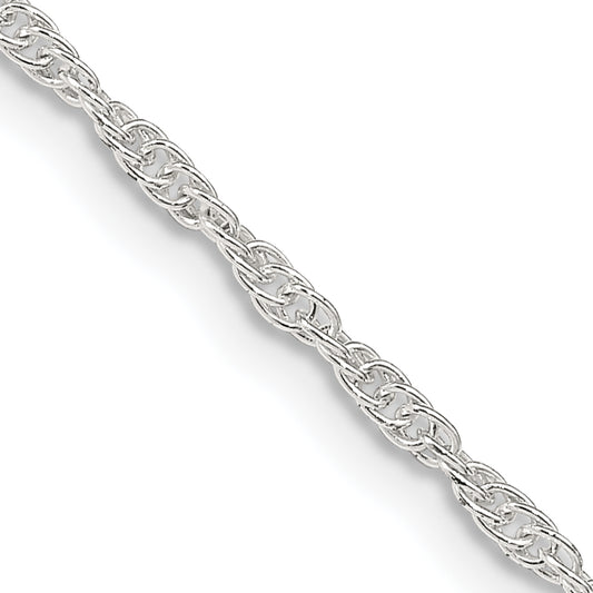 22 Inch Sterling Silver 1.95mm Loose Rope Chain W/4In Ext.