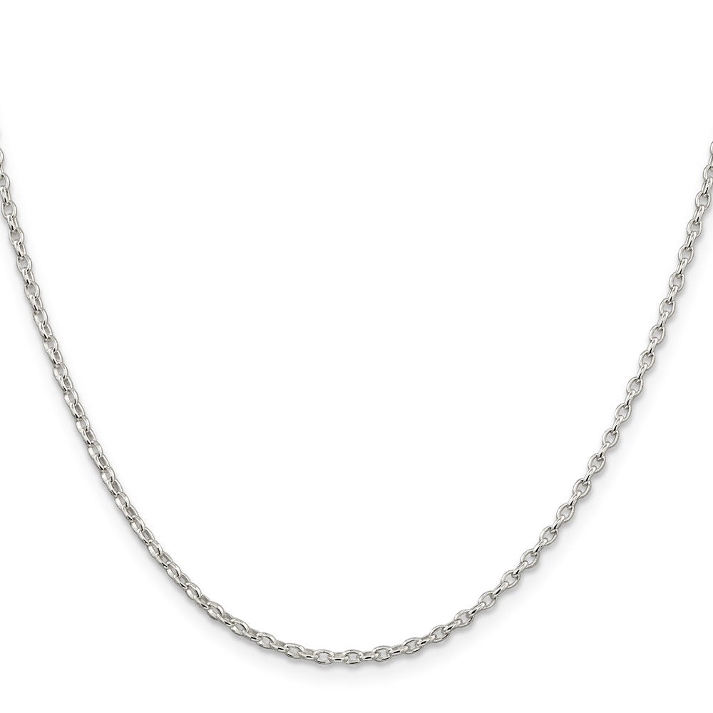 22 Inch Sterling Silver 1.6mm Oval Fancy Rolo Chain W/4In Ext.