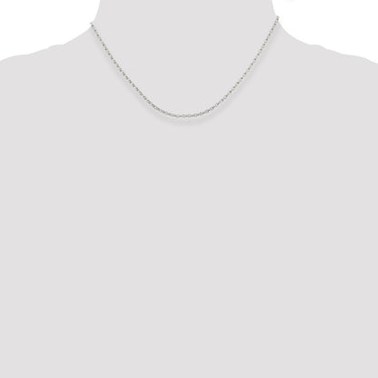 16 Inch Sterling Silver 1.6mm Oval Fancy Rolo Chain Necklace