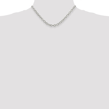 16 Inch Sterling Silver 6.25mm Fancy Patterned Rolo Chain Necklace