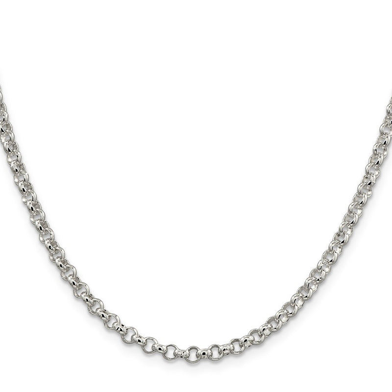 30 Inch Sterling Silver 4mm Rolo Chain Necklace