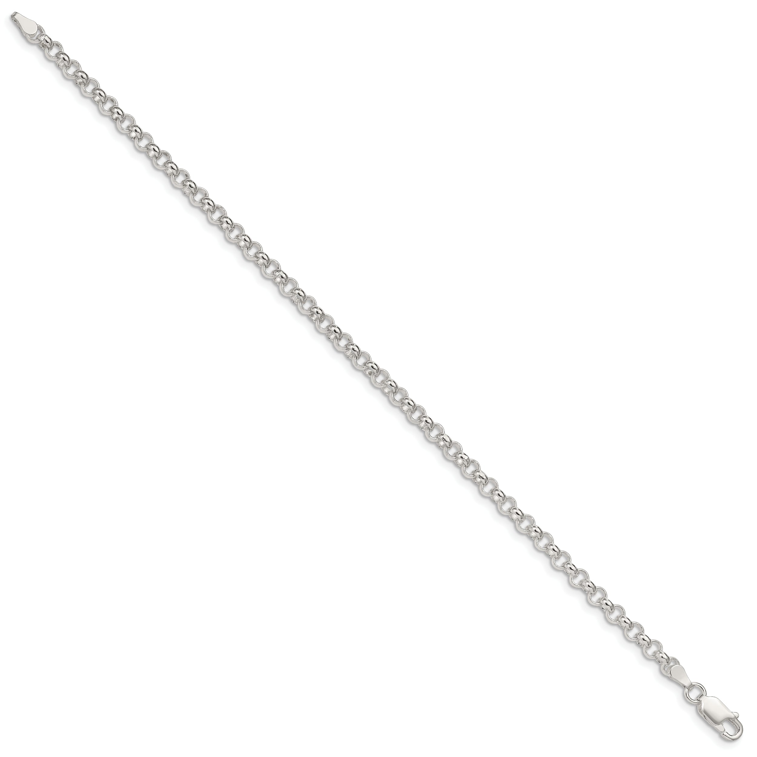 7 Inch Sterling Silver 4mm Rolo Chain