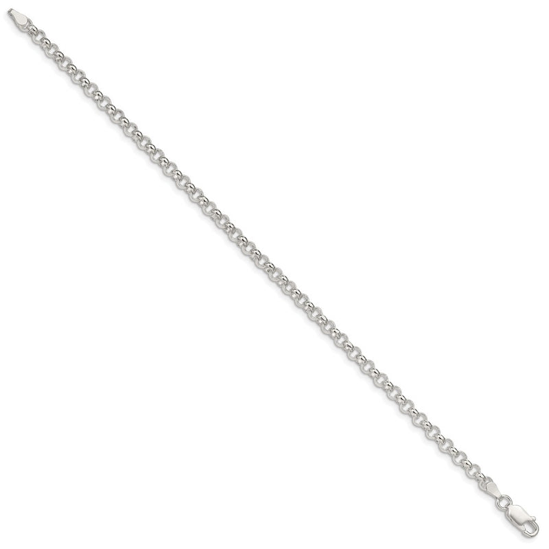 7 Inch Sterling Silver 4mm Rolo Chain Bracelet