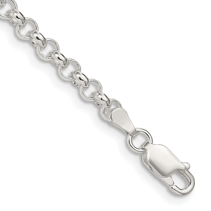 7 Inch Sterling Silver 4mm Rolo Chain