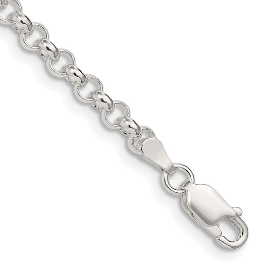 7 Inch Sterling Silver 4mm Rolo Chain