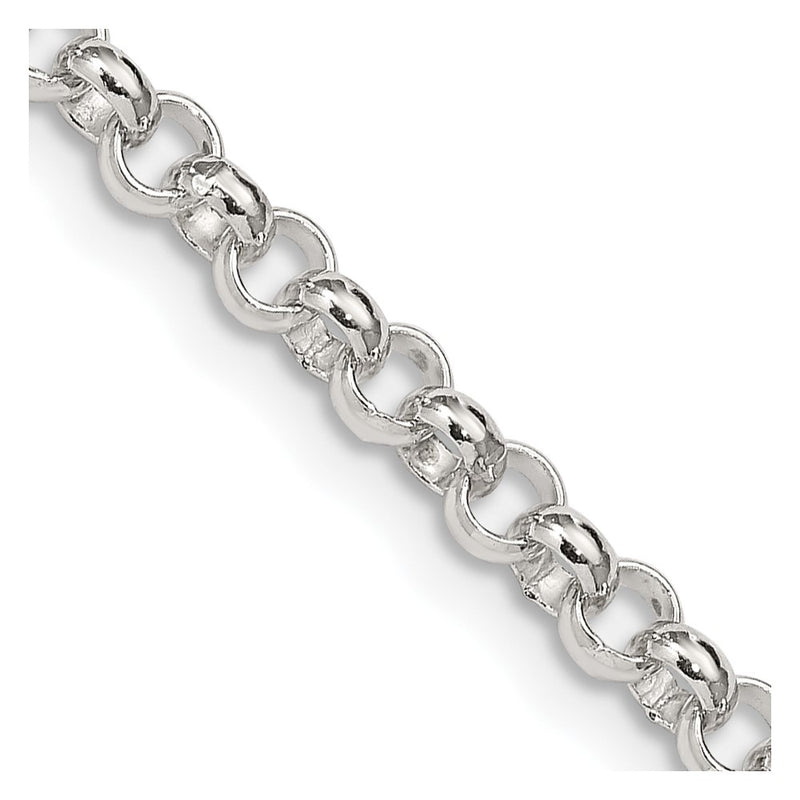26 Inch Sterling Silver 4mm Rolo Chain Necklace
