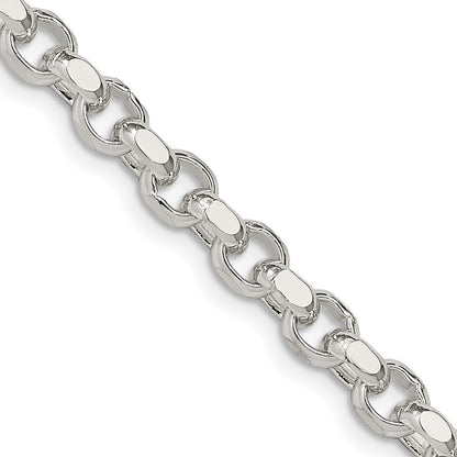 26 Inch Sterling Silver 4mm Diamond-Cut Rolo Chain Necklace