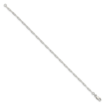 7 Inch Sterling Silver 2.75mm Elongated Open Link Chain