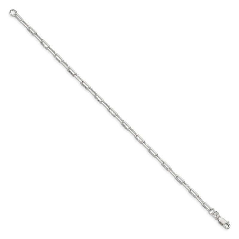 7 Inch Sterling Silver 3.25mm Elongated Open Link Chain Bracelet