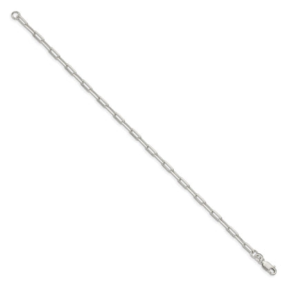 8 Inch Sterling Silver 3.25mm Elongated Open Link Chain Bracelet