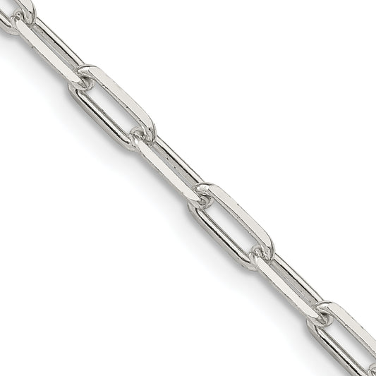 18 Inch Sterling Silver 3.25mm Elongated Open Link Chain