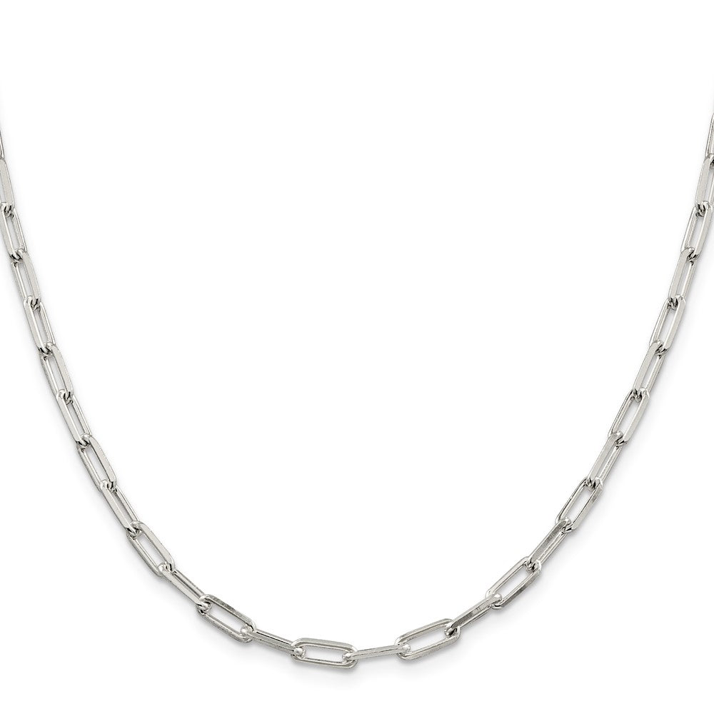 20 Inch Sterling Silver 4.25mm Elongated Open Link Chain Necklace