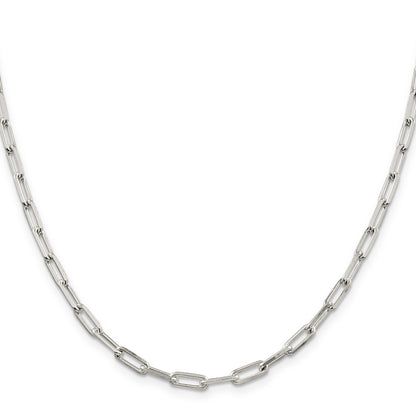 36 Inch Sterling Silver 4.25mm Elongated Open Link Chain