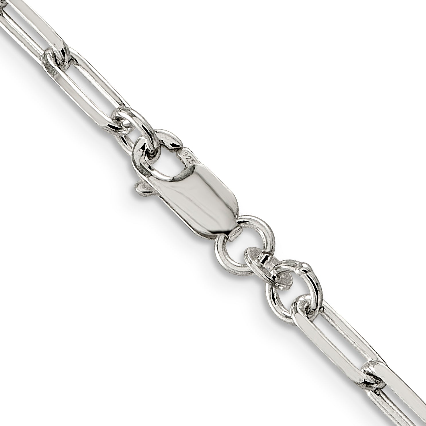 22 Inch Sterling Silver 4.25mm Elongated Open Link Chain