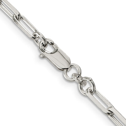 22 Inch Sterling Silver 4.25mm Elongated Open Link Chain